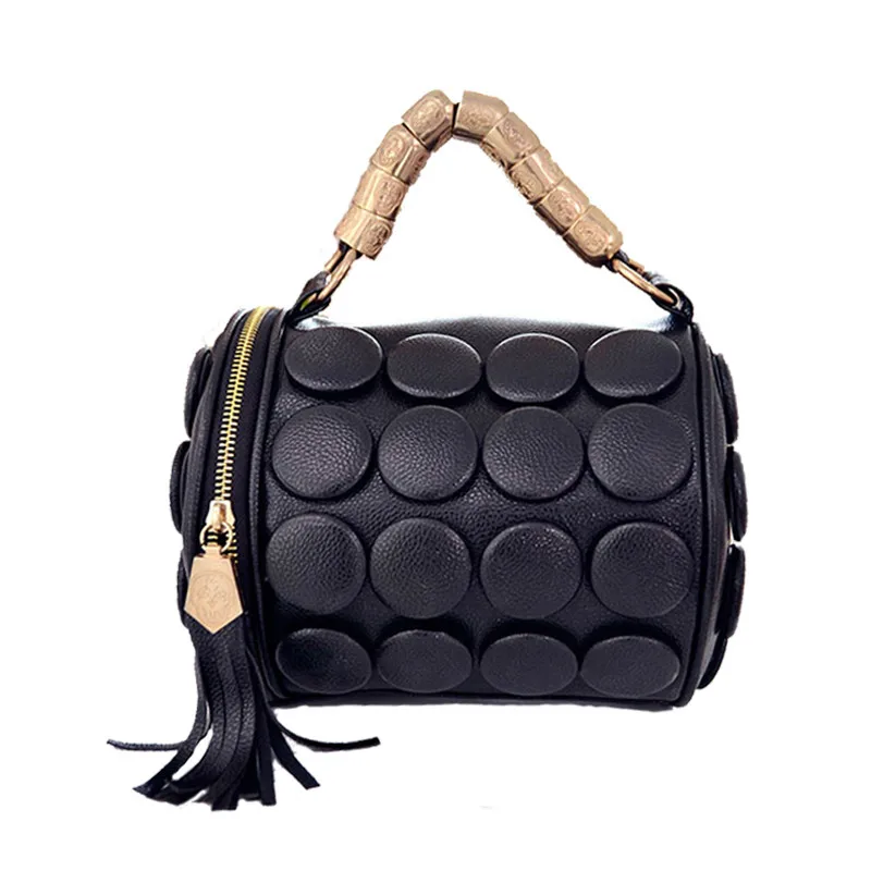 

Женские бостонские сумки для осени и зимы 2020, новая женская дизайнерская сумка-мешок через плечо из искусственной кожи на пуговицах с кисточками