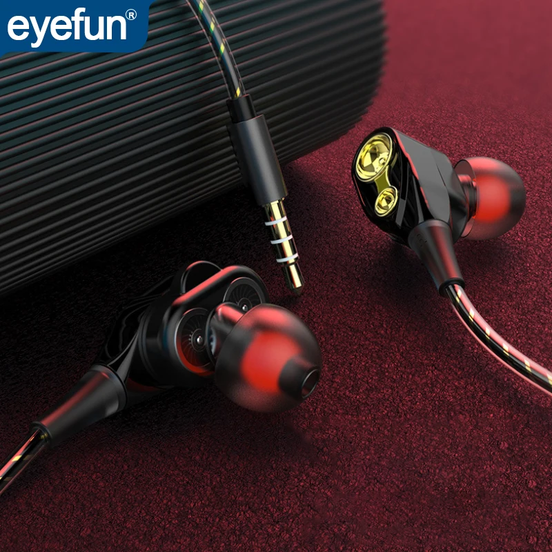 Проводные наушники eyefun fone de ouvido проводные auriculares in ear стерео проводная двойная