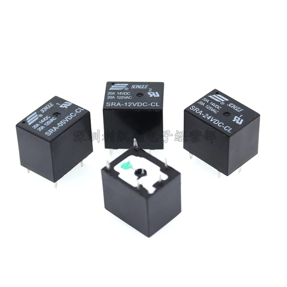 5 шт./лот реле мощности SRA 05V 12V 24VDC AL CL T74 20A 4 контакта контактов|Реле| |
