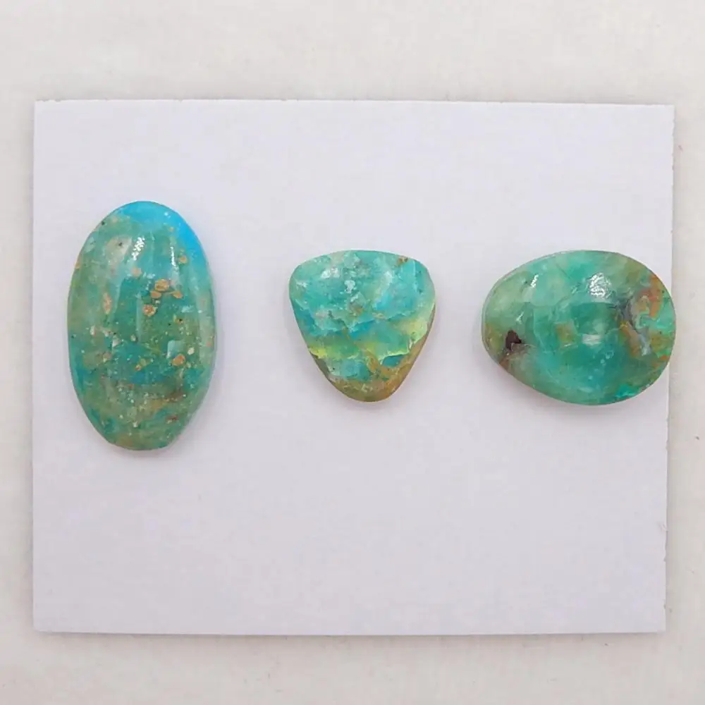 Ожерелье из натурального голубого опала с кабошоном 19x18x5 мм 22x16x5 4 5 г 3 шт. |