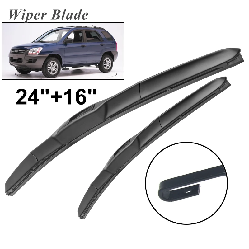 

Okowiper RHD & LHD Front Wiper Blades For KIA Sportage KM 2004 - 2010 Windshield Windscreen Front Window 24"+16"