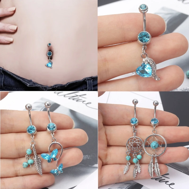 1 шт сексуальный пирсинг серьги для пупка кольцо кольца штангой Бар Циркон