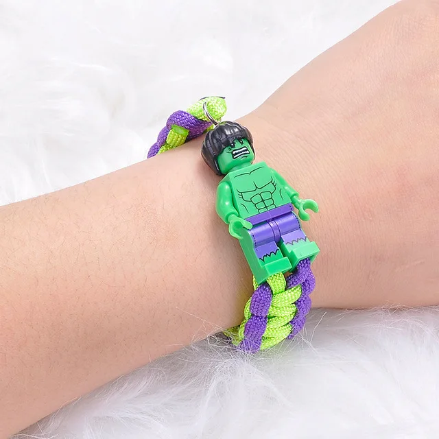 Hulk Bracelet История игрушек 4 Базз Лайтер браслет строительные блоки игрушки экшн Фигурки Мстителей супергерой Фигурка Железный человек Бэтмен детский подарок - Цвет: Hulk Bracelet