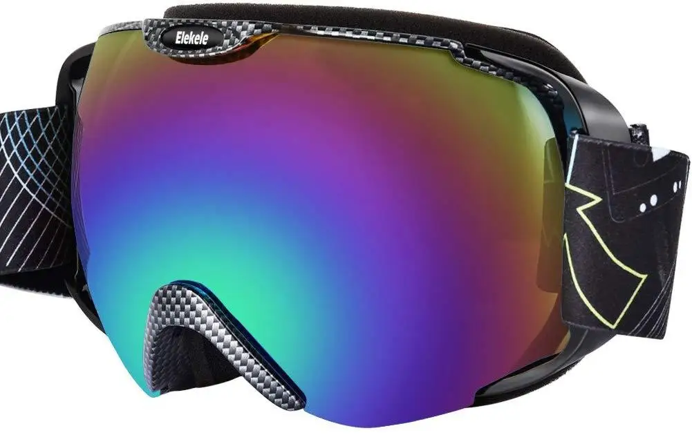 Новые лыжные очки с магнитным двойным слоем Поляризованные линзы для катания на
