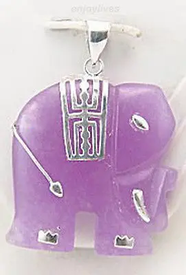 Оптовая торговля бесплатно HH #&gt фиолетовый нефрит белый позолоченный слон кулон