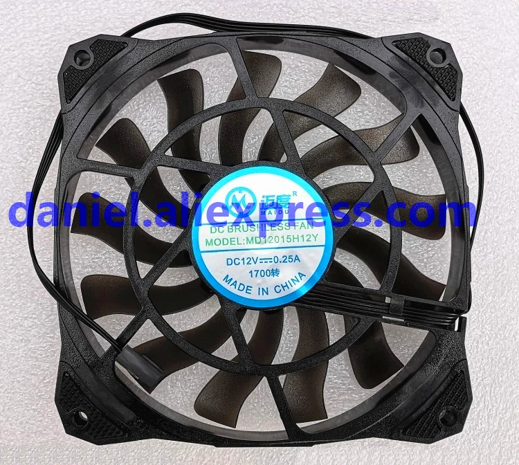 

New MD12015H12Y 12015 Small Case 4-wire Hydraulic Ultra Thin Temperature Control Fan