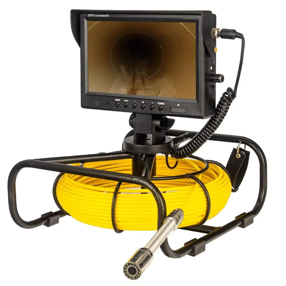 

23mm 20/30/50m 9inch Pipeline Endoscope Inspection Camera Underwater Industrial Pipe Sewer Drain Wall Video Camera Recorder