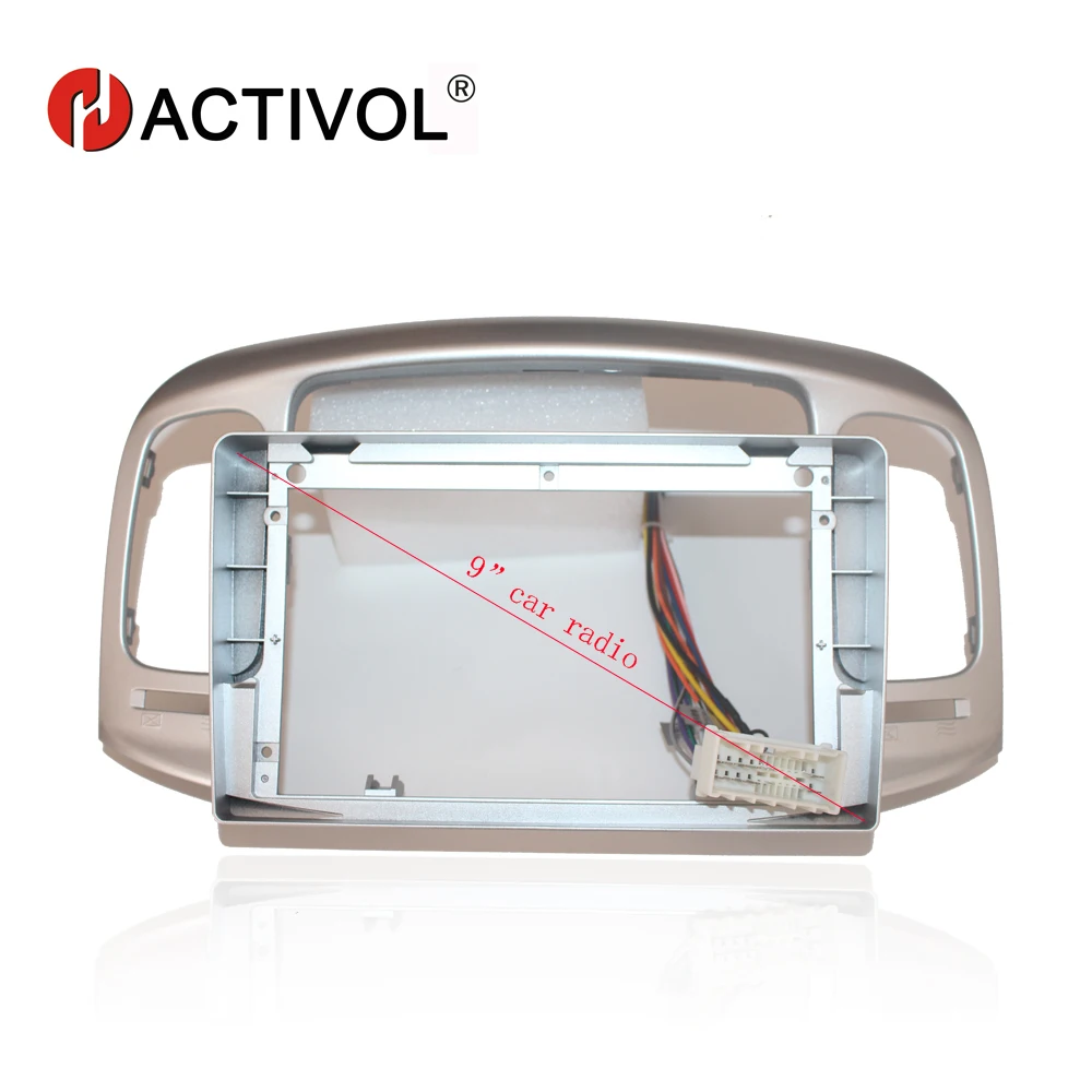 

HACTIVOL 2 Din Car Radio face plate Frame for Hyundai Accent 2006-2011 Car DVD GPS Navi Player panel dash mount kit car product