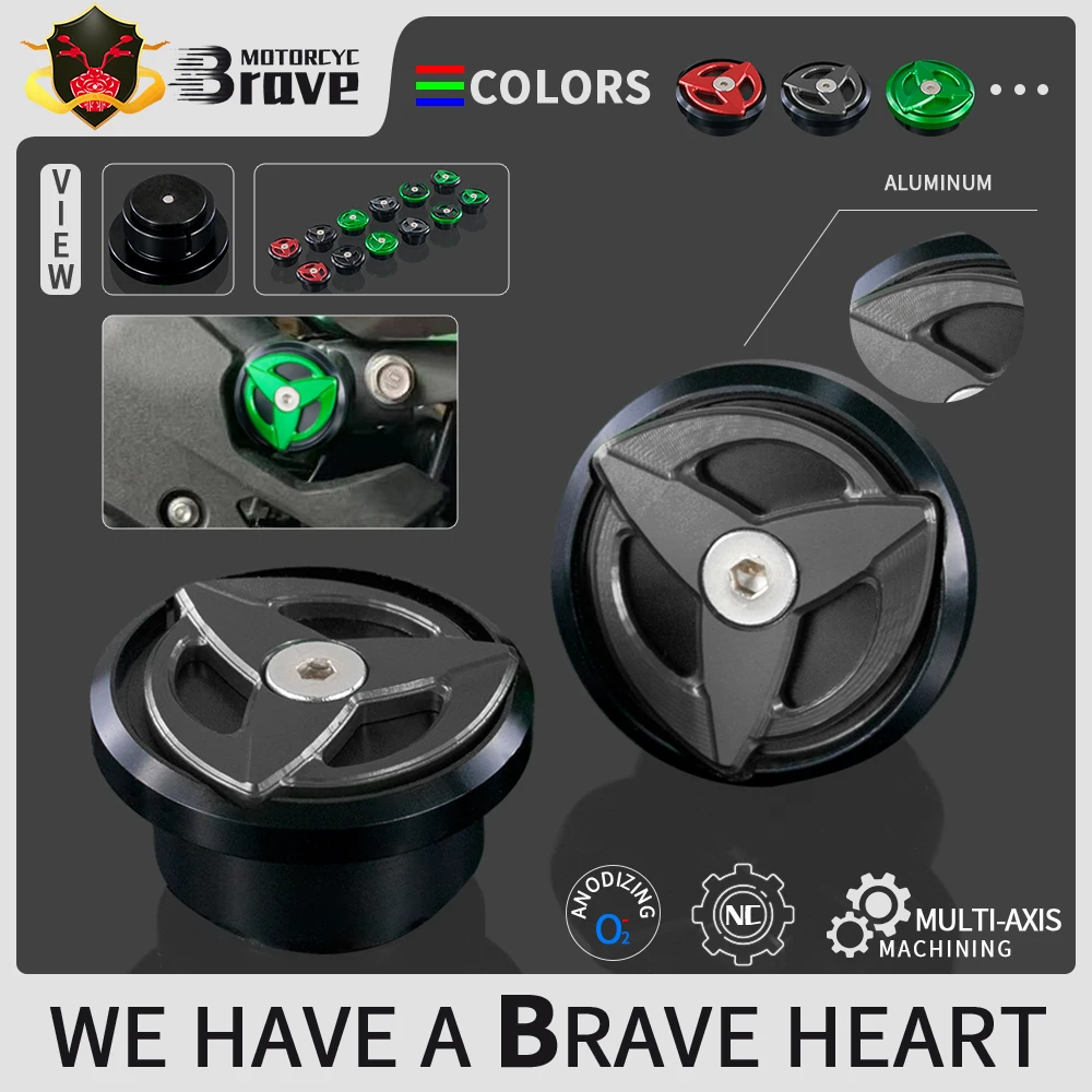

Motorcycle Frame Hole Cover Caps Plug Kit Decor For Kawasaki EX400 EX250 Ninja 250 400 Z400 2018 2019 2020 2021 Ninja400