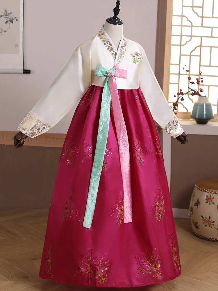 Женский традиционный костюм Hanbok в Корейском стиле для народных танцев