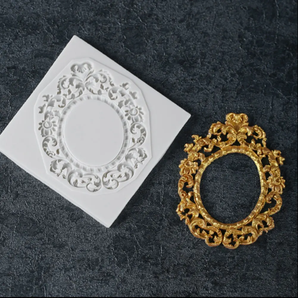 Цветочный узор рамка форма силиконовый кондитерский инструмент для выпечки