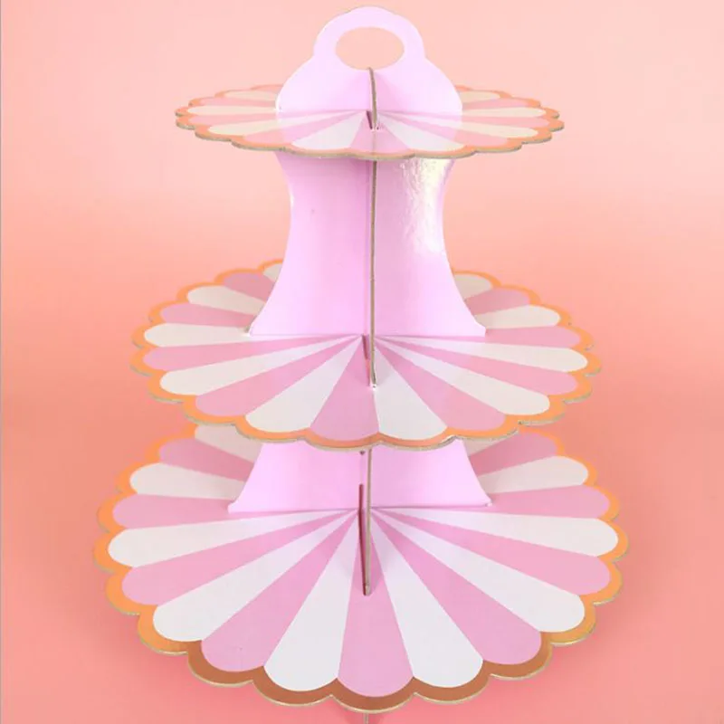 3 яруса подставка для кексов новейшая картонная торта слоя сделай сам Подарочные