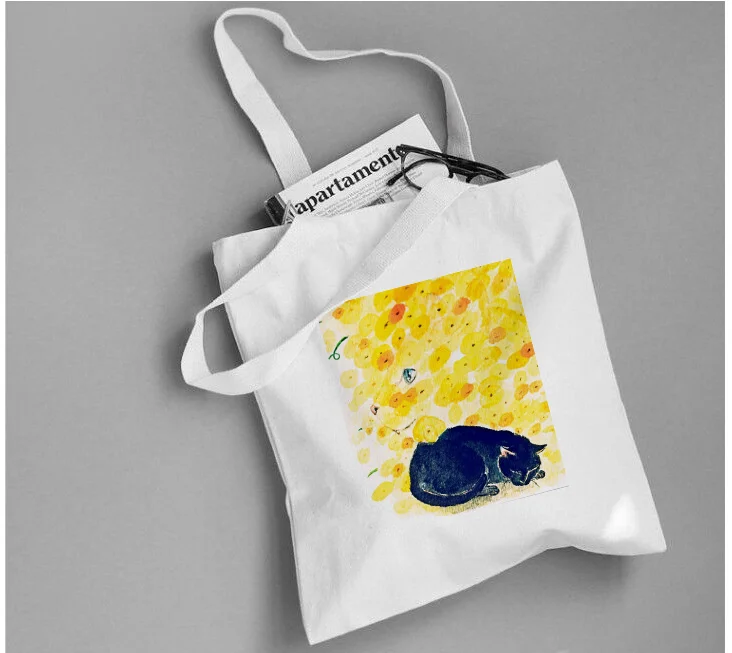 Желтая серия холщовая сумка хозяйственная на заказ печать логотипа текст сделай