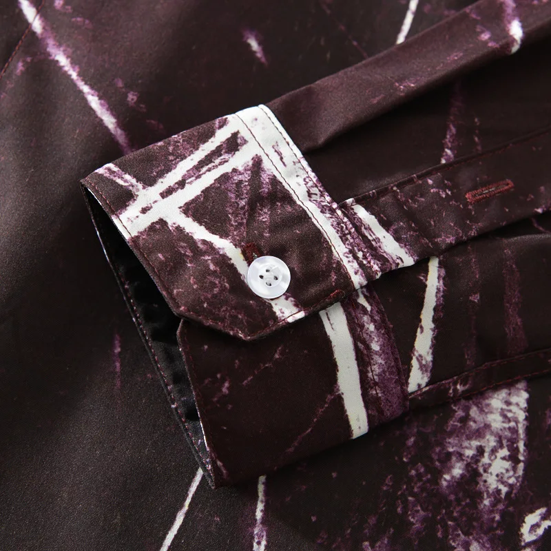 

Men's Floral Long Sleeve Shirt 2020 autumn new Fashion pattern Classic style Business casual shirt Soft and breathable loose top