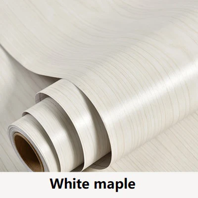 White maple Водонепроницаемая влагостойкая настенная крышка домашний декор пилинг и самоклеящиеся обои для стен спальни ПВХ самоклеющаяся Съемная контактная бумага - Цвет: White maple