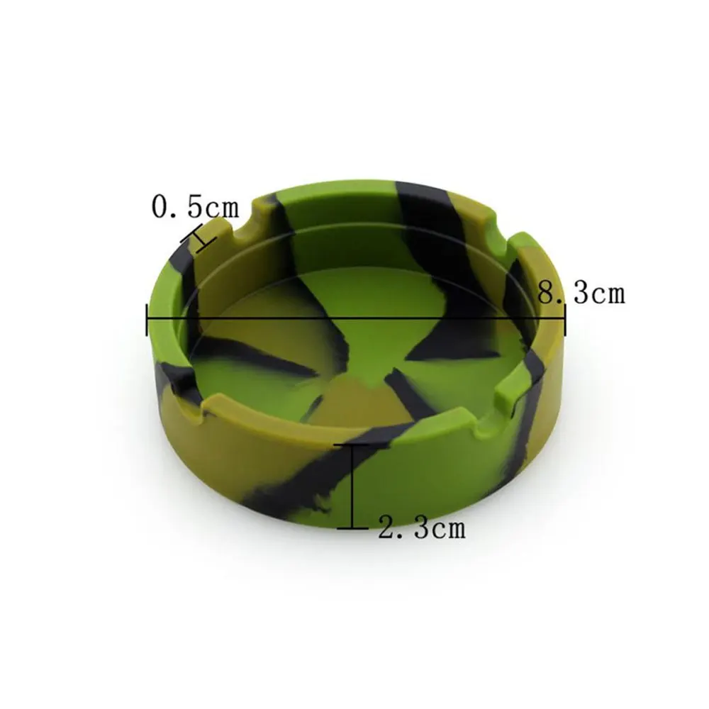 1 шт. светящаяся силиконовая пепельница резина термостойкая круглая