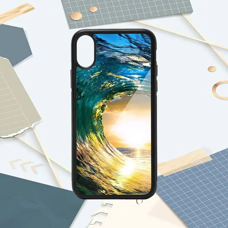 

Summer nature sea blue Ocean Waves Phone Case PC for iPhone 11 12 pro XS MAX 8 7 6 6S Plus X 5S SE 2020 XR