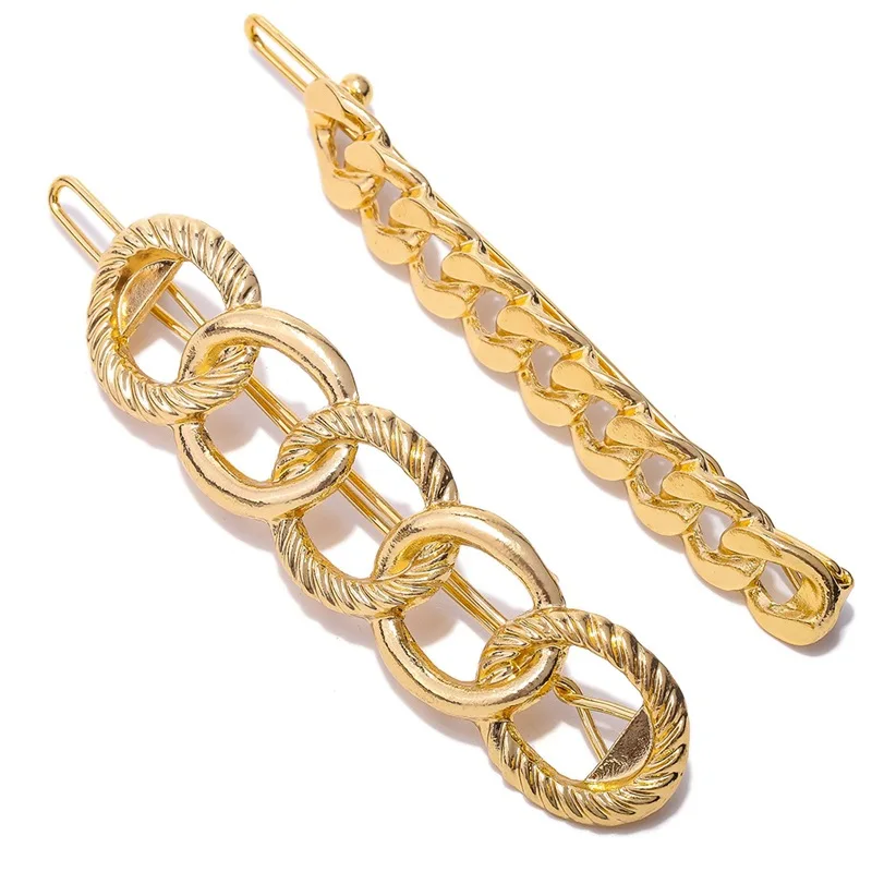 Модные полые заколки для волос женщин элегантные металлические шпильки с