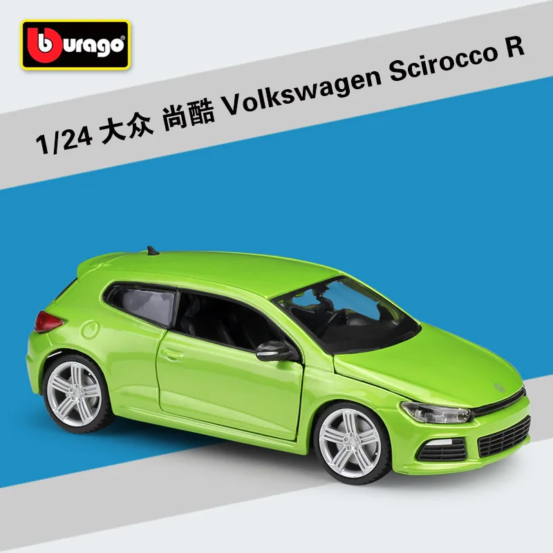 Bburago литье под давлением 1:24 VW Scirocco R Зеленый Черный Белый статическое