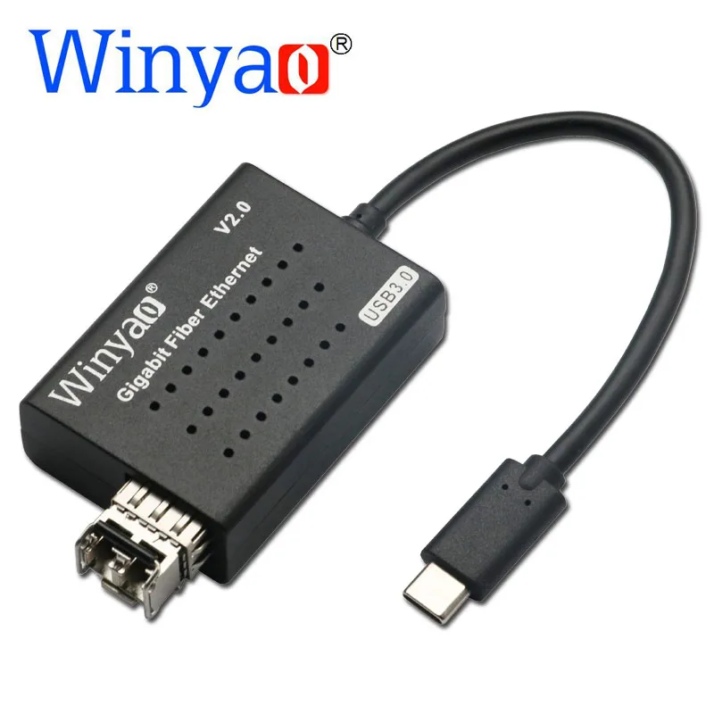 Winyao USB1000F SX C USB3.1 тип c к SFP 1000 м Gigabit Fiber NIC Ethernet Сетевая карта для ПК ноутбука rtl8153