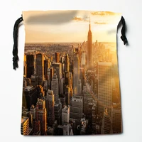 custom new york city drawstring bags printed gift bags 1822cm travel pouch storage clothes handbag makeup bag