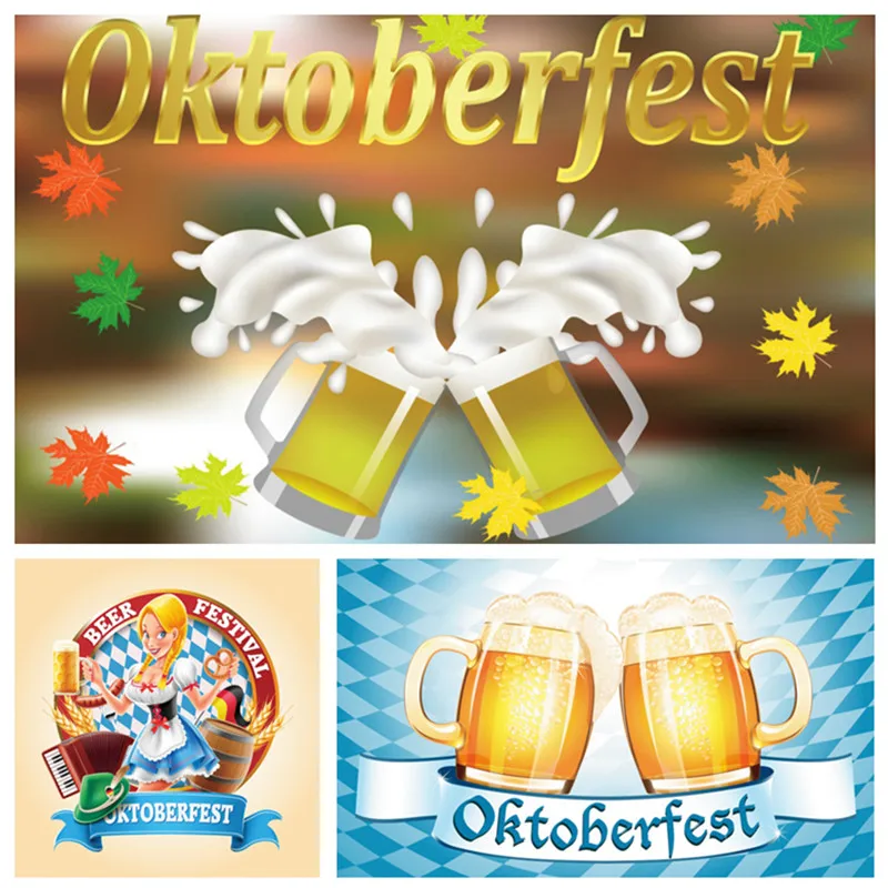 

das Bier Banner Oktoberfest Beer Bread Wheat Wine Jar Cellar Background Photography Backdrop Photographic Carnival Decor Studio