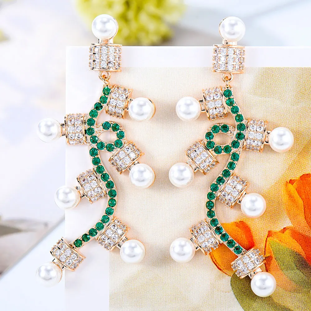 GODKI модные роскошные полые висячие серьги в форме капли воды для женщин свадебные