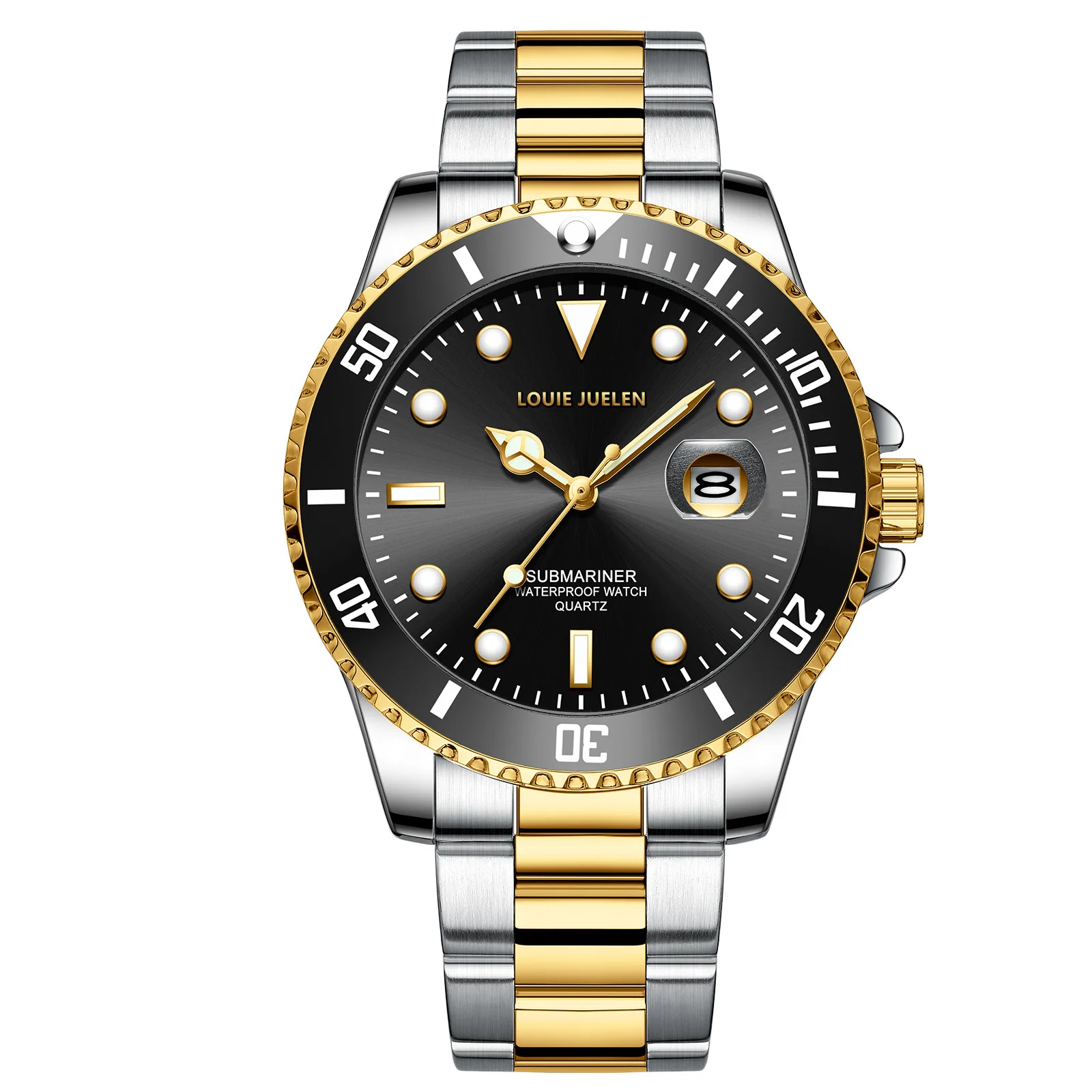 

LOUIEJUELE Men's Automatic Sport Watches Stainless Steel Men Skeleton Mechanical Watch Waterproof Male Clock relogio masculino