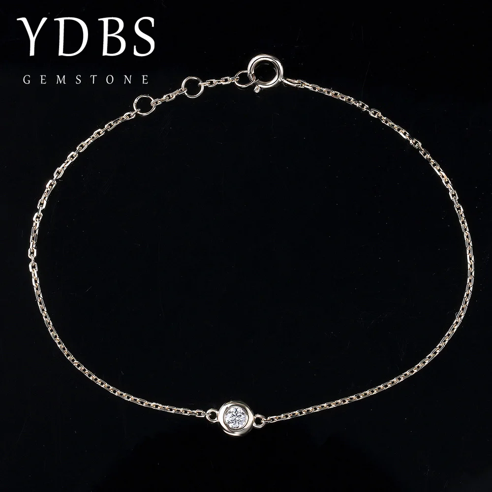 

YDBS 0.1ct CVD лабораторное ожерелье с ромбовидным бриллиантом 18K 14K золото настроить ювелирные изделия