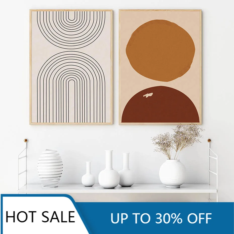 Модная Минималистичная абстрактная Настенная картина в богемном стиле