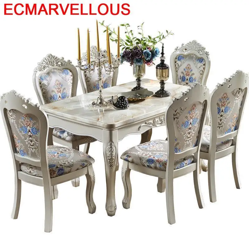 Masa Sandalye Sala De Jantar Esstisch Tafel Redonda Eettafel Tisch обеденный набор европейский стол