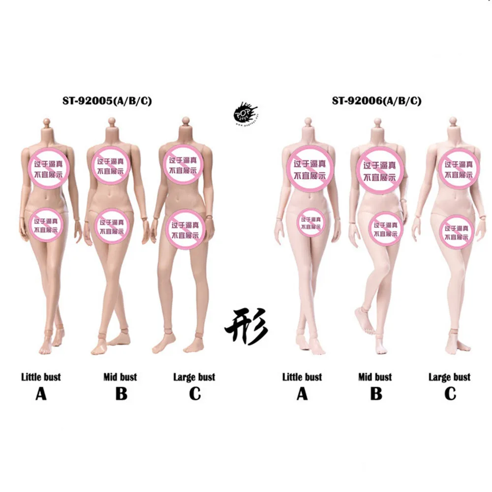 

1/6 POPTOYS 92005 92006 Female Body 12'' Flexible Pale/Suntan Action Figure Doll Toy