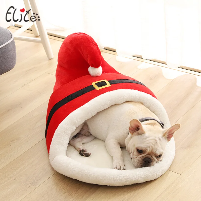 Новинка 2020 роскошные рождественские тапки для кошек мультяшная кровать собаки