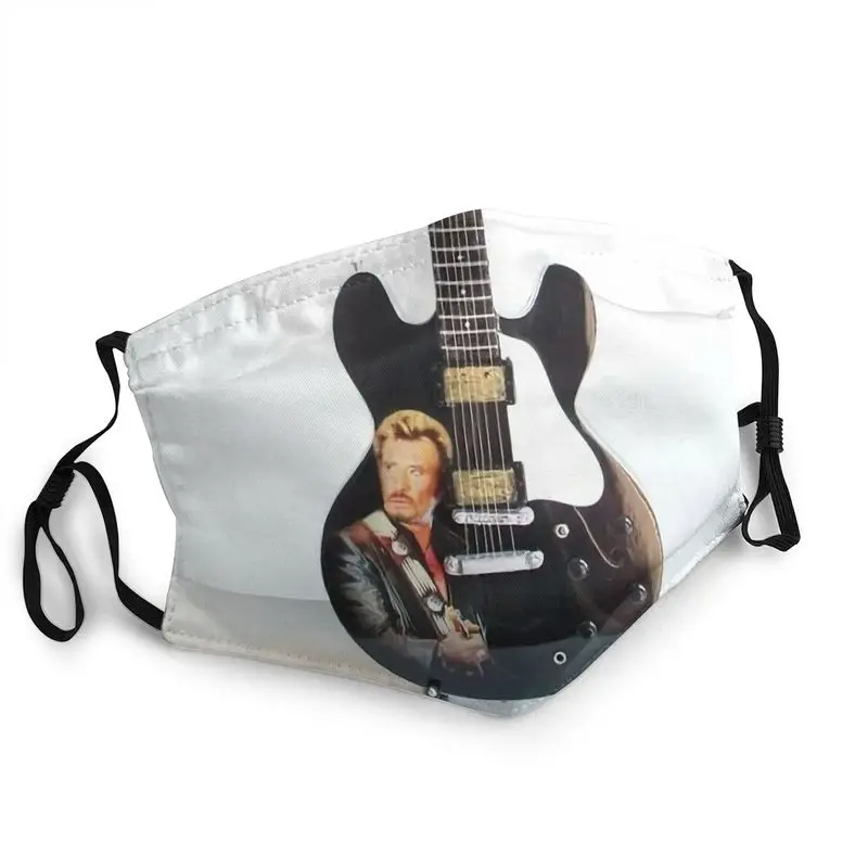 

Breathable Johnny Hallyday Mask Adult Unisex France Rock Singer Mask Men Women Anti Haze Dust Protection Respirator Muffle