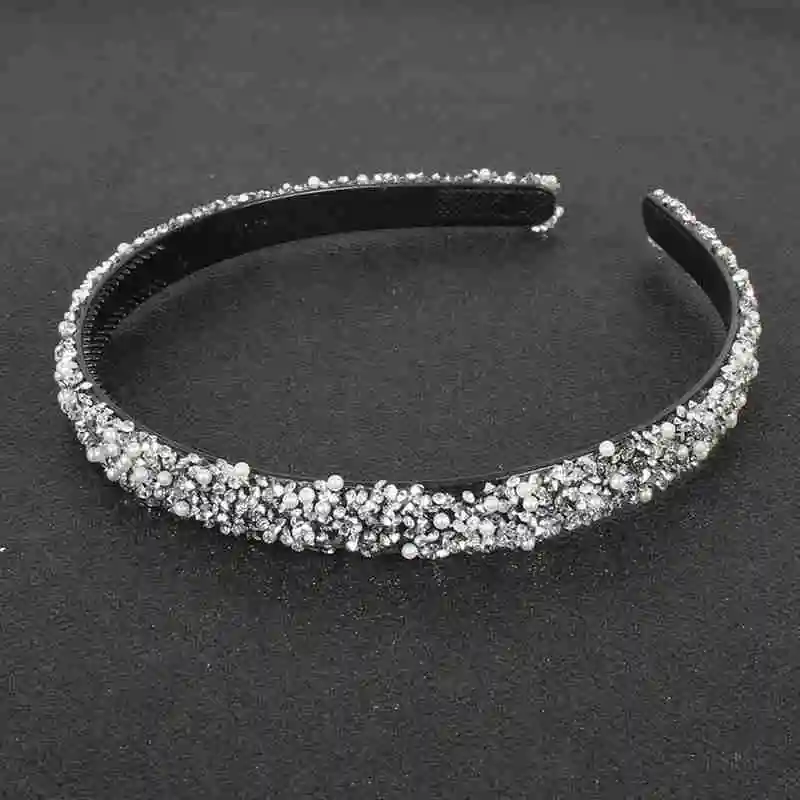 Обруч для волос Женский со стразами стразы с жемчужинами блестящий аксессуар на