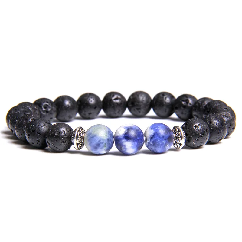 Для мужчин Браслеты Натуральный камень для женщин бисером наручные пара