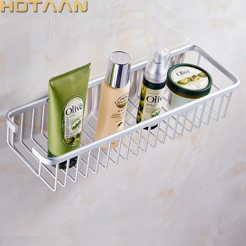 

Free Shipping Wall Mounted Solid aluminum Bathroom Shower shampoo Shelf Basket Holder Fashion Single Layer YT-7004