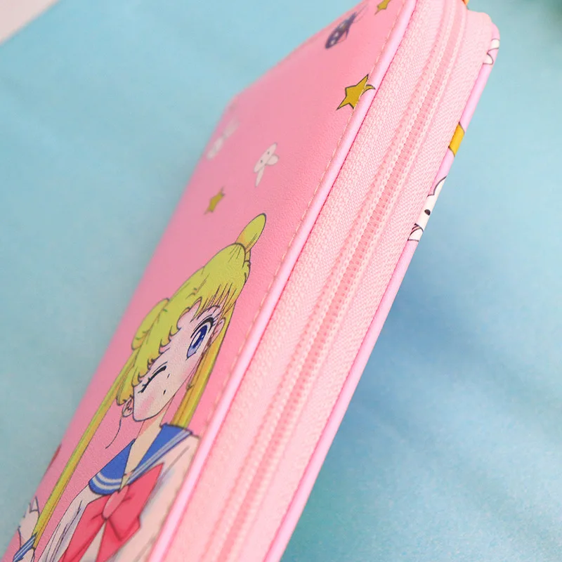 

Anime Sailor Moon Long Wallet Mobile Phone Wallet Coin Purse Ladies Zipper Leather Anime Wallet Anime Cosplay Fans Gift