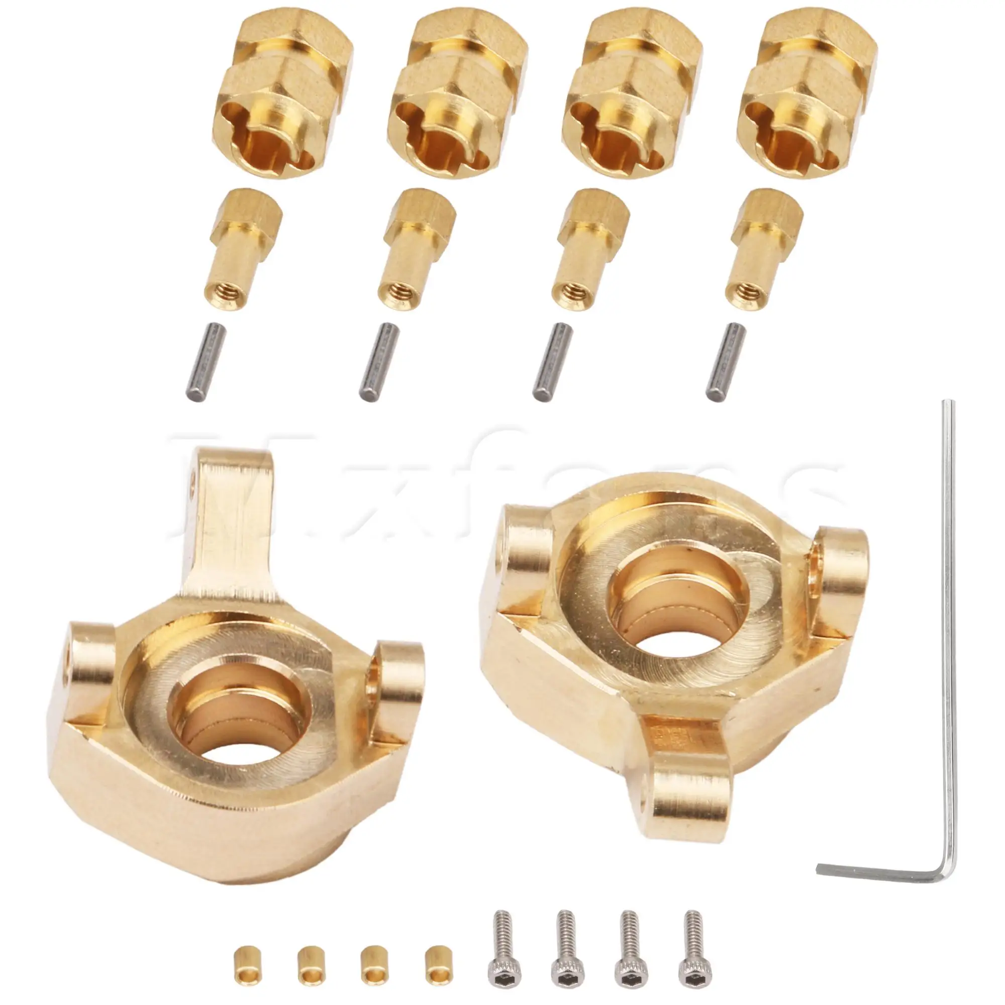 

2 Piece 90081 RC 1:24 Brass Counterweight Steering Cup Coupler Golden