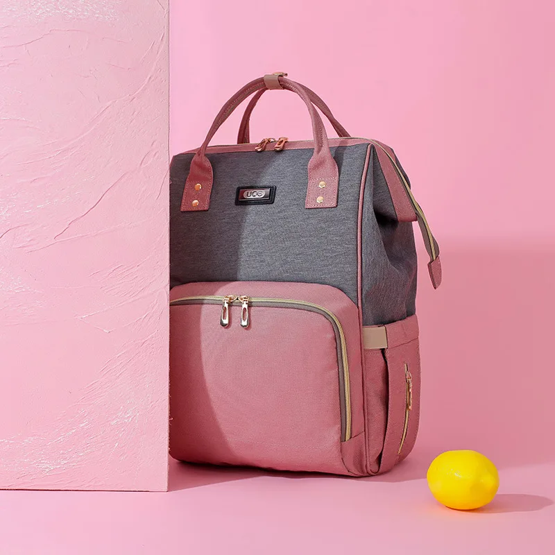 2019Fashion Mummy Maternal Diaper Bag Upgrade New Style Diaper Bag Multi-functional Large Capacity Shoulder Diaper Bag Mommy Bag