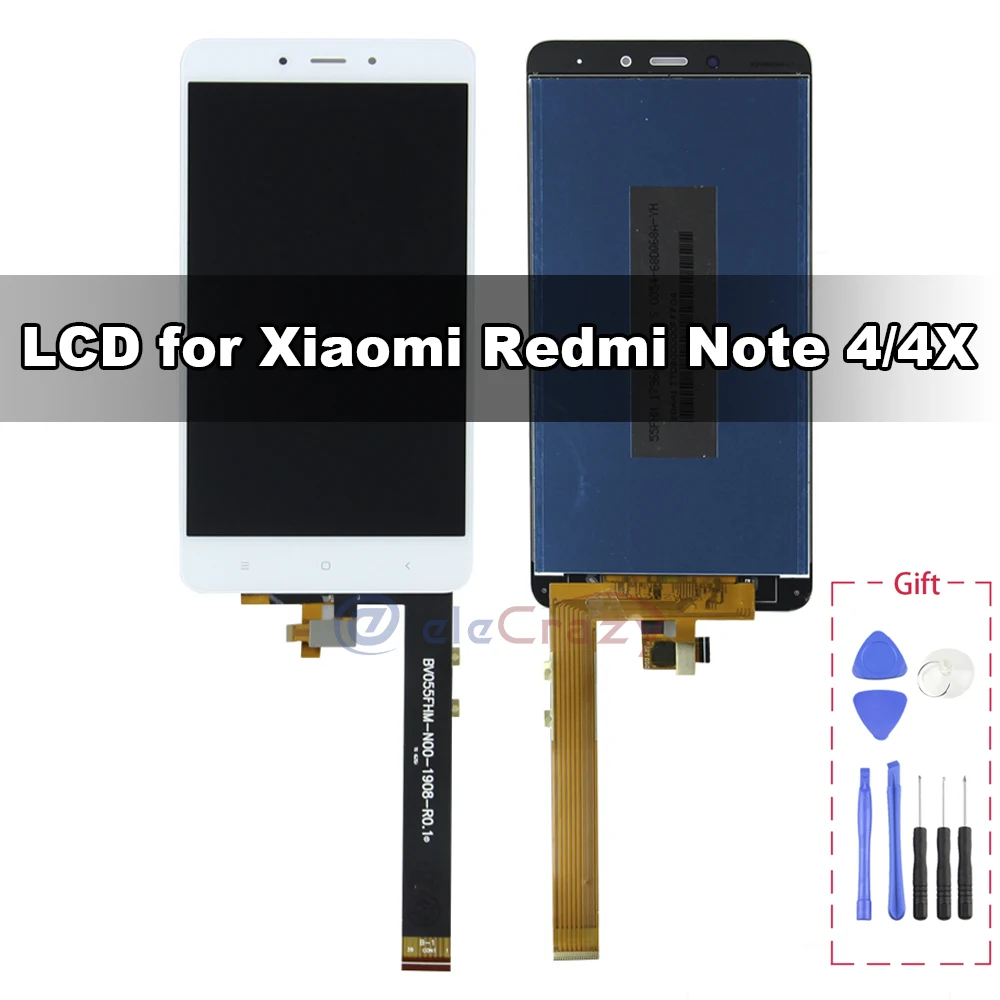 100% протестированный сенсорный ЖК дисплей в сборе с рамкой для Xiaomi Redmi Note 4 4X замена