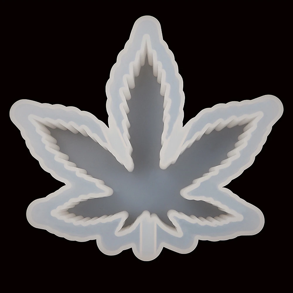 Сорняк силиконовая подставка для сигар пепельница смола форма кленового листа