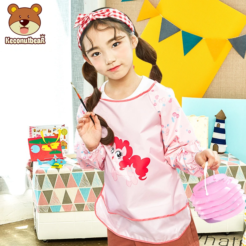 Детский водонепроницаемый фартук с длинным рукавом мультяшным единорогом | Дом и