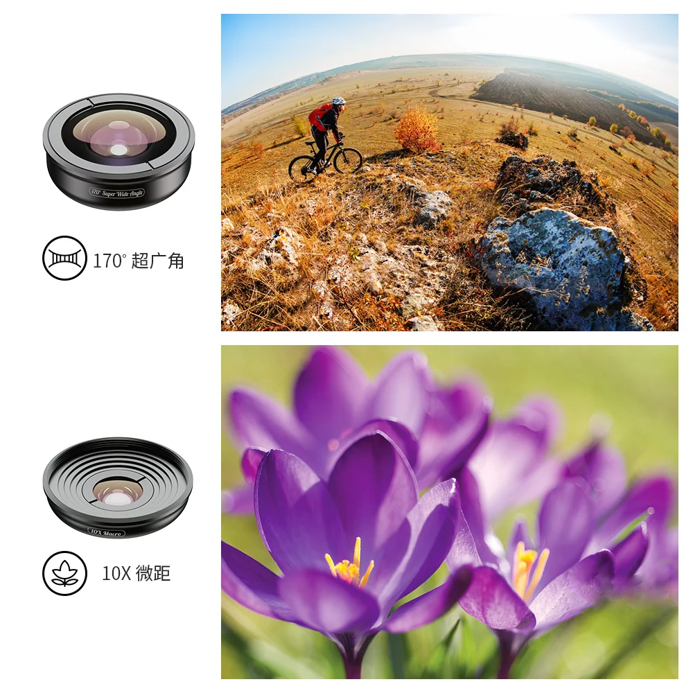 APEXEL 5 в 1 мобильный телефон комплект объективов для фотографии HD рыбий глаз супер