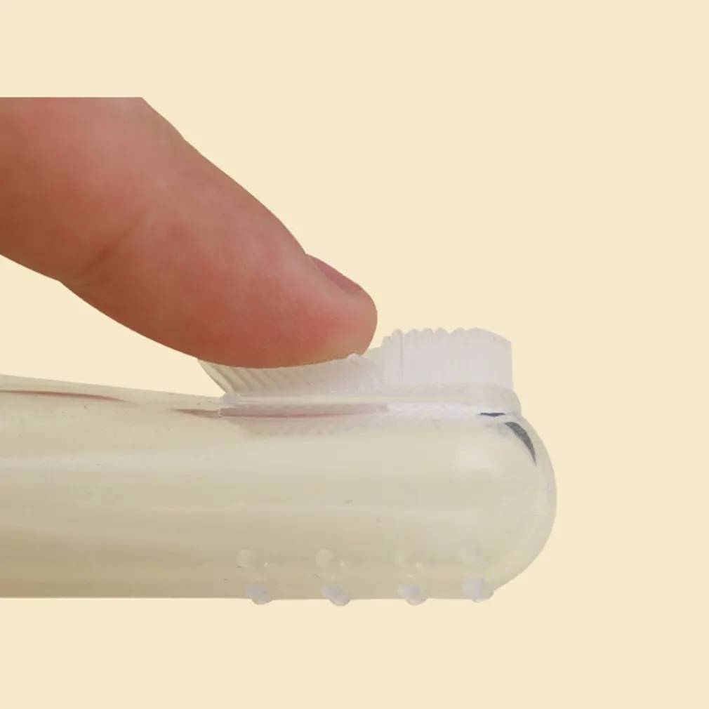 

Baby Toothbrush Food Grade Silicone Finger Toothbrush for Baby & Toddlers Toothbrush Teether and Oral Massager