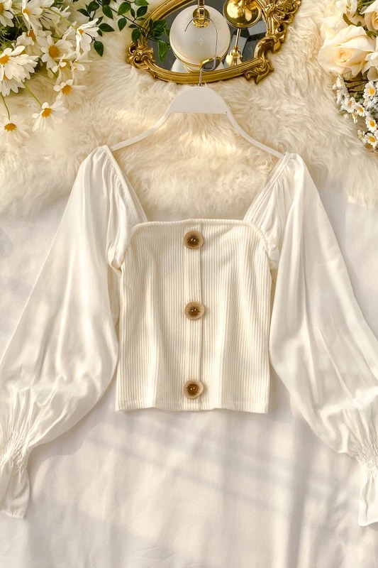 2019 Новая модная женская одежда квадратный воротник женские топы и блузки рубашка