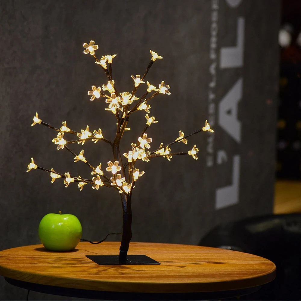

Cherry Flower Blossom Tree Light Fairy Desk Top Bonsai Night Lamps for Wedding Christmas Festival Party Blossom Room Decoration