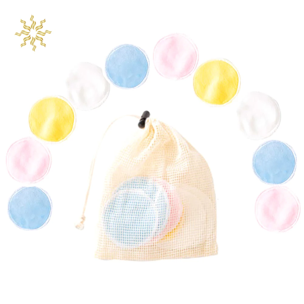 

10 шт., многоразовые салфетки для снятия макияжа из микрофибры