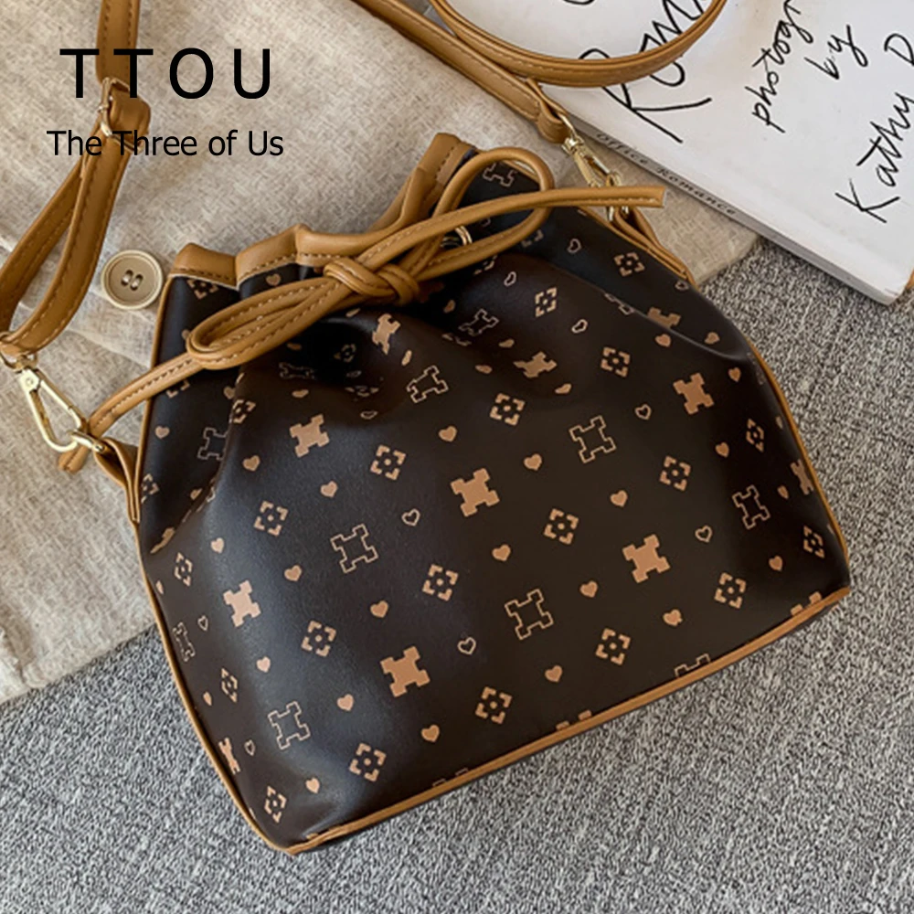 Женская сумка-мешок на шнурке с принтом | Багаж и сумки