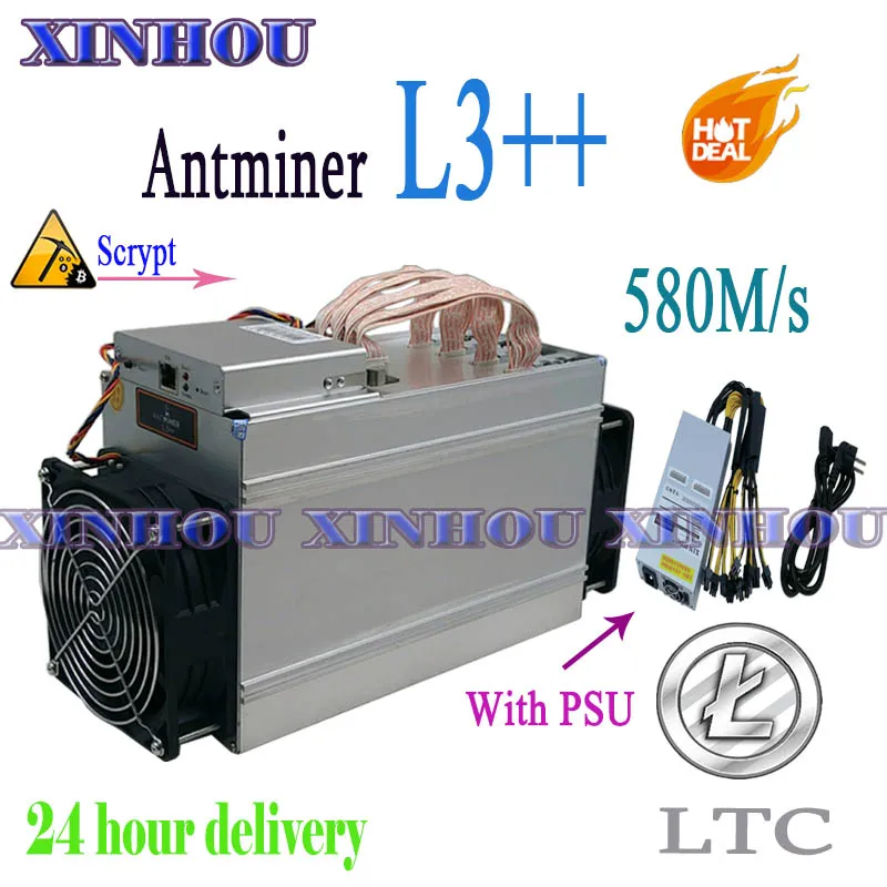 Майнер ASIC Litecion ANTMINER L3 ++ б/у 580M Scrypt LTC более экономичный чем S9 S19 T19 Z15 A1 A6 A10 M30S M31S M20S